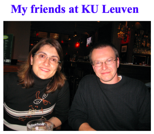 My friends at KU Leuven